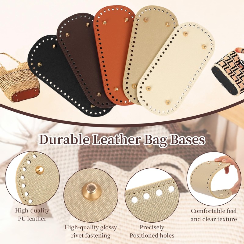 HSDJLXZ 17 PCS Bag Base and Handles Set for Crochet