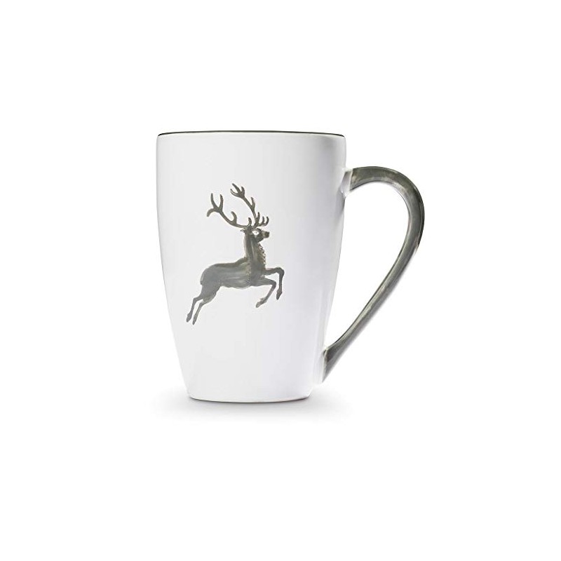GMUNDNER KERAMIK Breakfast Cup Supermax Capacity 0.5 Litres Grey Deer