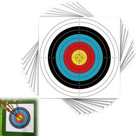 40cm Standard Archery Shooting Targets Paper, 20 Sheets Bullseye Archery Target, 10 Ring, Targets Paper Standard Archery for Hunting Shooting Training Practice, Adult & Kids