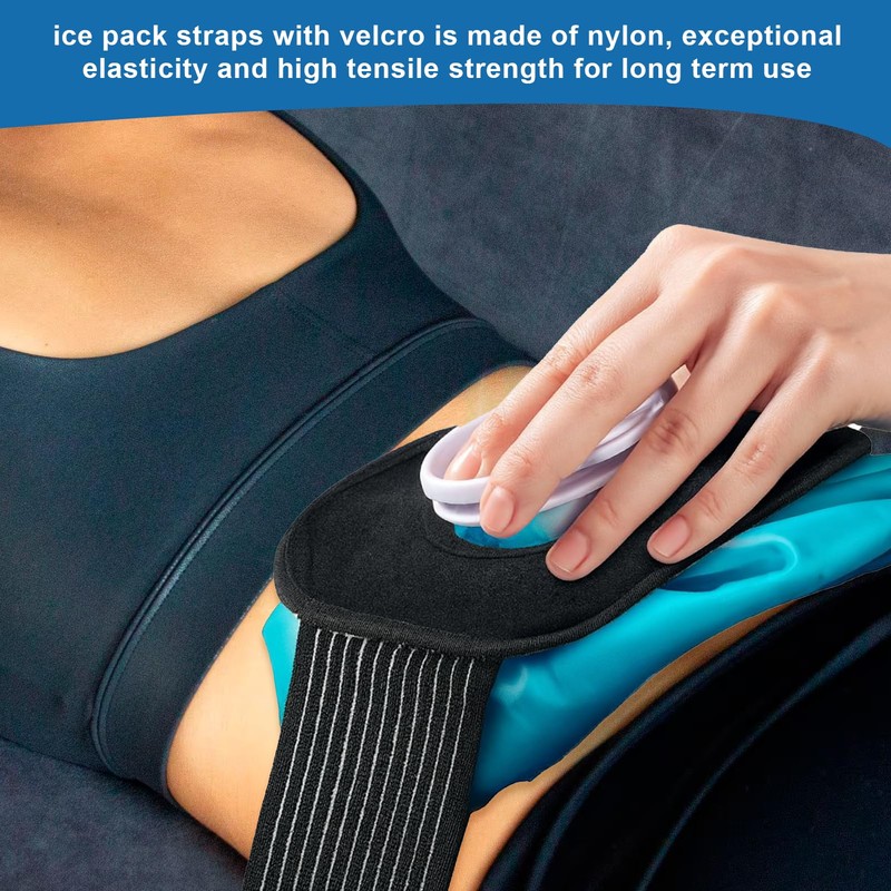 4 Pcs Ice Pack Strap, Adjustable Support Wrap, Ice Pack