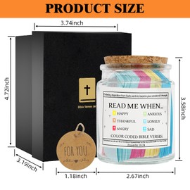 Vodhord Bible Verse Jar,Read Me When Bible Verses Jar for Emotions and Feelings, Religious Graduation Gift, Scripture Prayer Cards Hope Jar, Christian Gifts for Women Mom Dad Friend