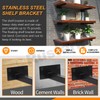 Rustark 4 Pack 8 Inch Black Floating Shelf Brackets Heavy