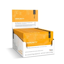 Vit2Go Immunity Booster Powder, Easy to Use Vegan Immune Booster with Vitamin D, A, B, C, & K, NRV Zinc, Plus Ginger Extract (30 Pack)