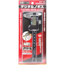 SK11 Digital Caliper Measuring Tool, Maximum Measurement 3.9 inches (100 mm), With Zero Set Function, Storage Case Included, Depth 1.5 x Height 7.0 inches (3.9 x 18 x 7.5 cm)