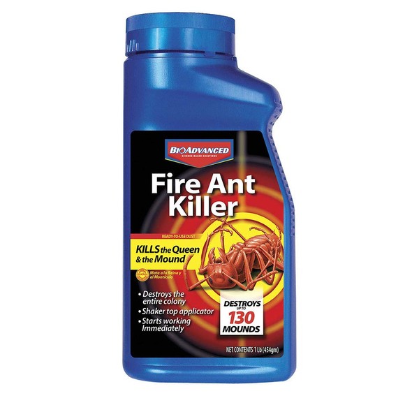 BioAdvanced 502832A Fire Ant Killer Dust Destroys Queen And Mound, 16 oz