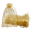 100 PCS 7x9cm Gold Moon Star Organza Bags,H HOME-MART 2.7"x3.5"
