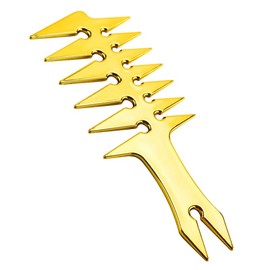 TEHAUX Peine De Peinado Retro Peine Estilizador De Cabello De Plástico Textura Dorada Dientes Anchos Para Masaje Del Cuero Cabelludo Aseo Diario...   