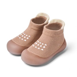 Bearbay Baby Walking Sock Shoes Infant Non-Slip Breathable Slippers with Soft Rubber Sole Baby Boys Girls Sneakers