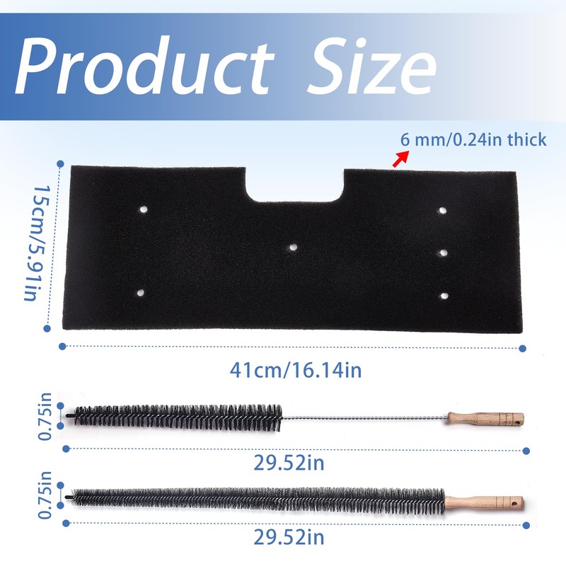 6 Pcs WH01X35719 Lint Filter replacement with Dryer Vent Brush,