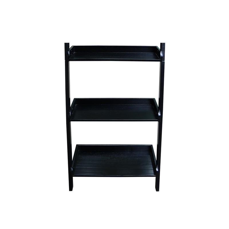 International Concepts 5 Tier Leaning Shelf, Black