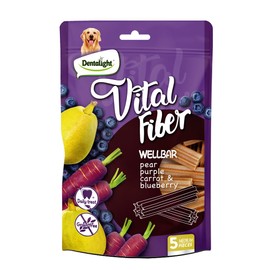 Dentalight - Vital Fiber Wellbar Dog Chew Treats, Powdered Cellulose Help Polish Teeth, Highly Digestible, 85g