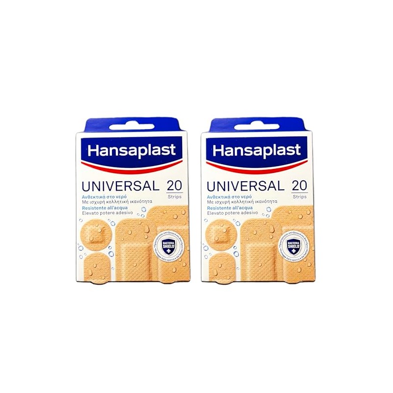Hansaplast Universal Water Resistant Adhesive 2 Sets of 20 Mix
