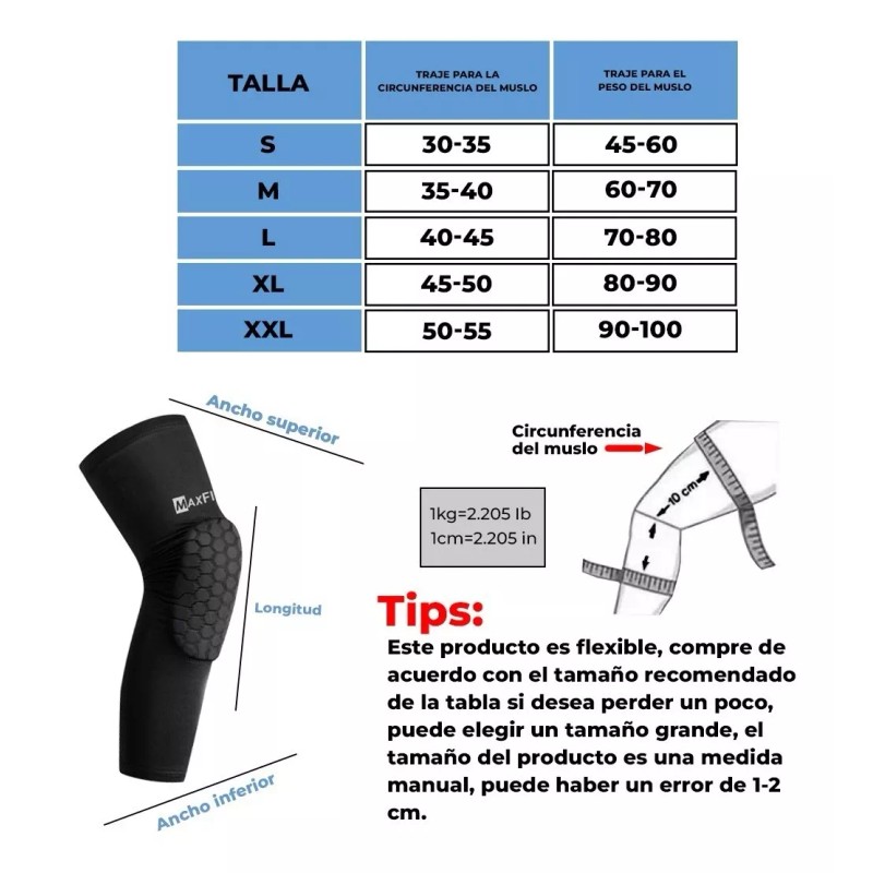 Maxfit Rodillera Elastica De Proteccion Y Compresion Maxfit Bc201