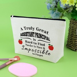Assistant Principal Makeup Bag Principal Appreciation Gifts Birthday Gift for Assistant Principal President Gifts Cosmetic Bag Teacher Retirement Gifts Cosmetic Pouch Christmas Thanksgiving Gifts