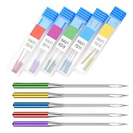 Sewing Needles, Household Sewing Needles, Universal Sewing Needles, Thin Fabric, Medium Thickness, Thick Fabric, 5 Sizes with Storage Case, 15 Pieces (9#/11#/14#/16#/18#, 3 Each Piece), 5 Colors