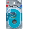 Nichiban CT-15DCS Cellotape Small Roll with Cutter, Straight Cutter, Sky