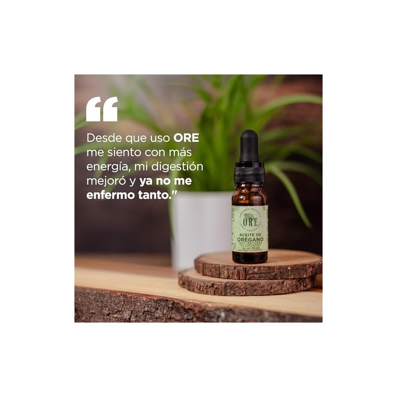 ORE Aceite de Orégano Silvestre, 10ml, 80% Carvacrol, Suplemento Aceite