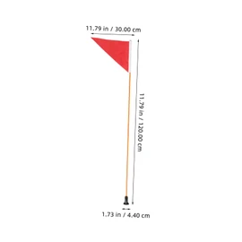 Kisangel Aluminum Kayak Flag Kit Complete Safety Flag Pole Set Lightweight for Boating Adventures