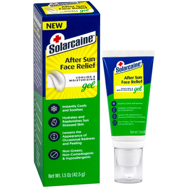 Solarcaine After Sun Face Gel, Cooling & Moisturizing Relief for