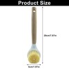 Jiozermi 3 Pcs Kitchen Dish Brush with Bamboo Handle, Dish
