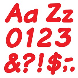 Trend Red 4" Italic Combo Ready Letters, Bulletin Board Decor, 4-Inch, 194 Pieces