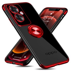 OPPO Reno11 A Case with Ring for A401OP CPH2603 Case, Clear, Shockproof, Stand Function, Transparent TPU, Compatible with Car Holder, Drop Prevention, Dustproof, Thin, Lightweight, Integrated,