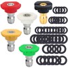 5 Pack Pressure Washer Spray Nozzles Tips + 40 Pcs