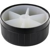 6mm Splined Hole Black Aluminium Amplifier/HiFi Control Knob Pack of