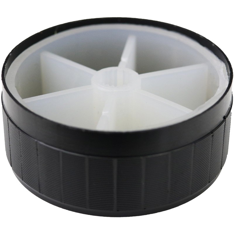 6mm Splined Hole Black Aluminium Amplifier/HiFi Control Knob Pack of