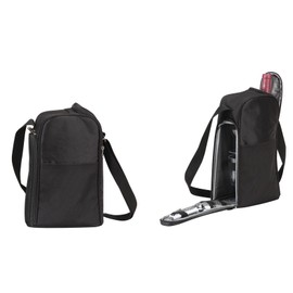 WINE-TO-GO TOTE COOLER WITH 2 WINE GLASSES - BLACK