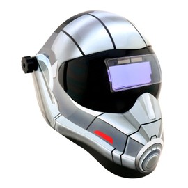 Save Phace Auto Darkening Welding Helmet Antman EFP F-Series - Ear to Ear Vision Welder Hood Grinding Mask with 4.3 x 2 Inch Adjustable ADF for SMAC/MIG/TIG - 2 Sensors Solar Powered