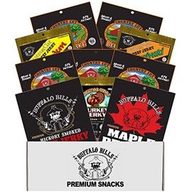 Buffalo Bills 10-Piece Assorted Jerky Sampler Gift Box (10 packs of assorted jerky)