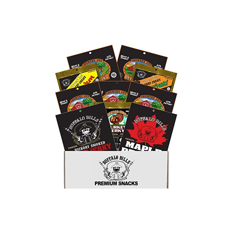 Buffalo Bills 10-Piece Assorted Jerky Sampler Gift Box (10 packs
