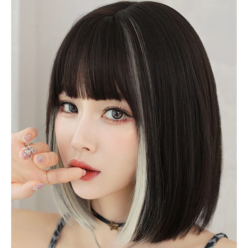 Wig Premium Line Inner Color Line Women's Wig Bob Small