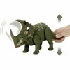 JURASSIC WORLD SOUND STRIKE MEDIUM SIZE TRICERATOPS FIGURE *DISTRESSED PKG