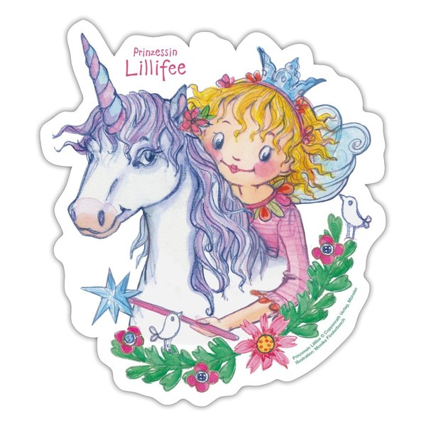 Spreadshirt Princess Lillifee On Unicorn Rosalie Stickers, Max. 10 x