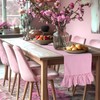 Pink Table Runner 72 Inches Long - Country Ruffled Table