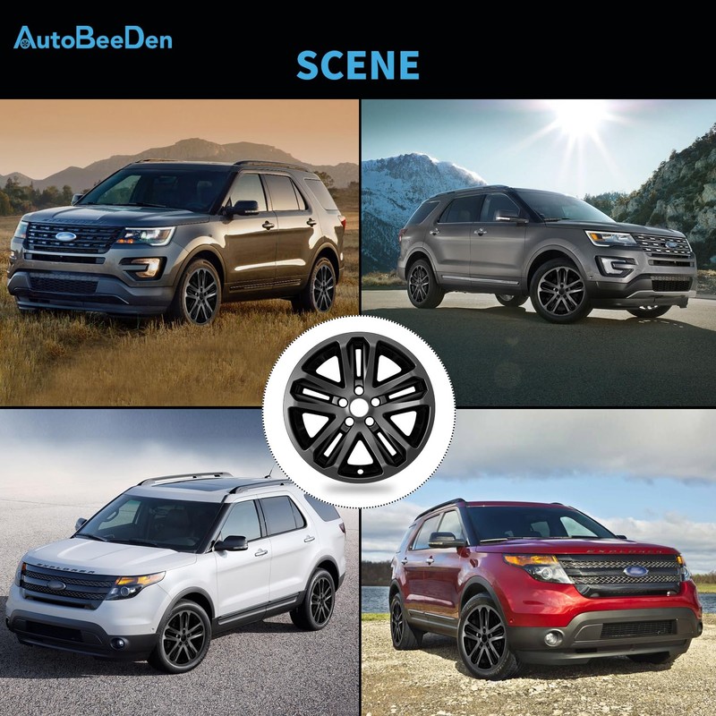 AutoBeeDen 4-Pack Wheel Skins Compatible with Ford Explorer 2011-2017, 18