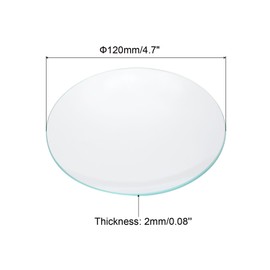 PATIKIL 120mm/4.7"Diameter Watch Glass, 5Pack High Transparent Smooth Edges Chamfered Arc Cover Lids for Beakers&Flasks, Evaporation Dish, Laboratory Supplies