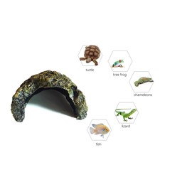 BIGWE Turtle Basking Platform for Aquarium Fish Tank,Designed for Aquatic Pets Such as Turtles, Reptiles, and Tortoises,Brown Large