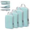 5-Piece Suitcase Organiser Set with Compression, Packing Cubes for Travel, Compression Bag, Space-Saving, Organiser for Suitcases & Backpack, Compressible Pack Cubes