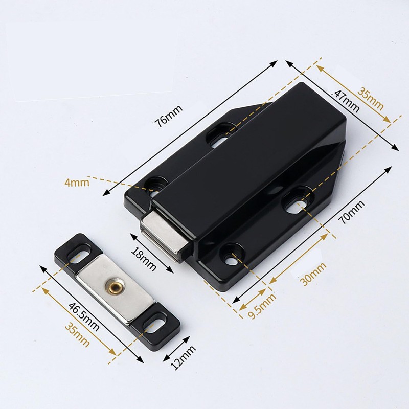 4Pcs Magnetic Push Latch, Push to Open Cabinet Catch Hardware