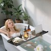 Acrylic Bathtub Tray, Black Transparent Acrylic Bathtub Tray, Suitable for