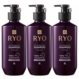 Ryeo 려 자양윤모 9ex 탈모전문케어 샴푸 400ml / 지성 x 3개 Rye Ja Yang Yoon Mo 9EX Hair Loss Specialist Care Shampoo 400ml / Oily Hair x 3