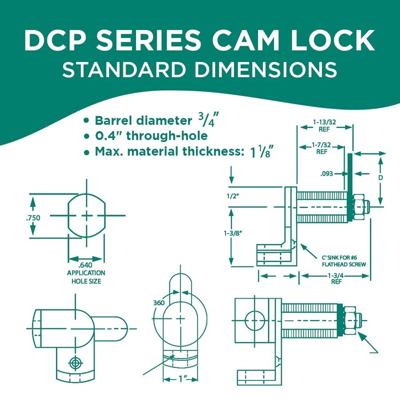 Olympus Lock Padlockable Cam Locks | DCP Series US26D Satin