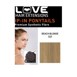 Love Hair Extensions Victorian Drawstring Synthetic Hair Ponytail Colour 22 Beach Blonde 16 -Inch