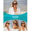 SOJOS Cat-Eye Sunglasses Recycled Fishing Net Frame Eco-Friendly UV400 Polarized
