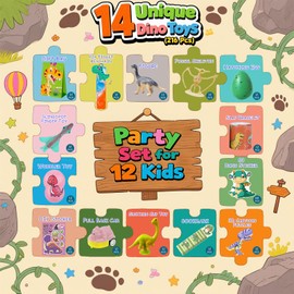 YsFestivo Dinosaur Party Favors for 12 Kids – 216 PCS Dino Birthday Goodie Bag Fillers, 14 Unique Dinosaur Toys, Pinata Stuffers, Boys Girls Dinosaur Themed Party Supplies Gifts