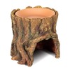REPTIZOO Reptile Hide Cave Resin Moisture Keeping Reptile Cave with