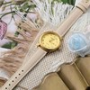 Anbeer Flat Thin Elegant Genuine Leather Watch Strap, Quick Release